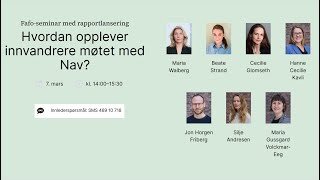 Hvordan opplever innvandrere møtet med Nav [upl. by Nolahs813]