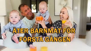 BEBIS ÄTER PURÉMAT FÖR FÖRSTA GÅNGEN [upl. by Molini]