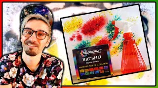 How To Use Brusho Crystal Colours  Brusho Painting Techniques [upl. by Parsifal]