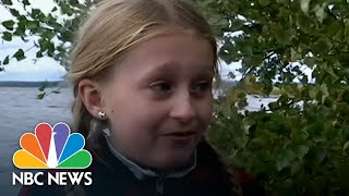 Girl Finds 1500YearOld Sword In Swedish Lake  NBC News [upl. by Ayinat]