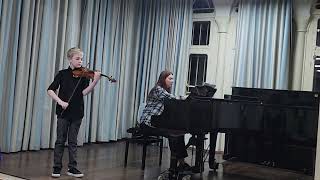 LSpohr Violin Concerto N2  by Tamir Konoplianikov 9 yo [upl. by Suolevram]