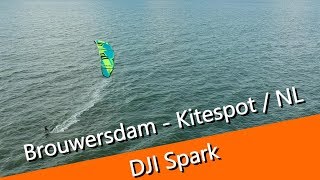 Brouwersdam  Kitesurfspot in den Niederlanden  Zeeland  NL  Footage by DJI Spark [upl. by Petty]