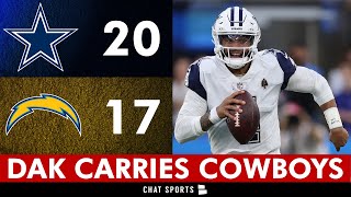 Cowboys INSTANT Reaction amp News After 2017 WIN vs Chargers Dak Prescott Carries Dallas To Win [upl. by Lodge]