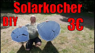 DIY Solarkocher für 3€ selber bauen amp Test [upl. by Onivla334]