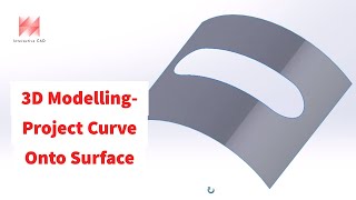 Solidworks 3D Modelling How To Project A Curve Onto A Surface [upl. by Elburr]