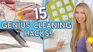 15 GENIUS Cleaning Hacks From PROFESSIONAL HOUSEKEEPERS [upl. by Repip854]