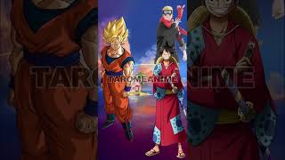 P2 Goku vs Naruto and Luffy dragonball naruto onepiece anime animeedit animevs viralvideo [upl. by Llehctim]