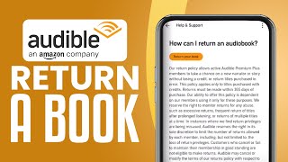 How To Return A Book On Audible 2024 Simple Tutorial [upl. by Delahk]