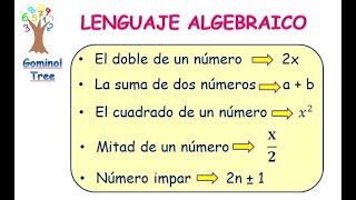 LENGUAJE ALGEBRAICO [upl. by Joanie]