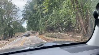 Old Fort NC Oakdale Rd Hurricane Helene aftermath [upl. by Ybbed]