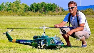 FULL FUNCTIONALITY amp AMAZING DETAIL  BELL UH1D ELECTRIC RC SCALE MODEL HELICOPTER FLIGHT SHOW [upl. by Yevreh]