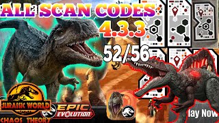 Jurassic World EPIC EVOLUTION CHAOS THEORY MATTEL Scan Codes All Dinosaurs UPDATE 5256 SPINOSAURUS [upl. by Beatrice180]