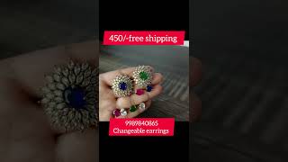 Changeable earrings for orders 9989840865 [upl. by Chrissie603]