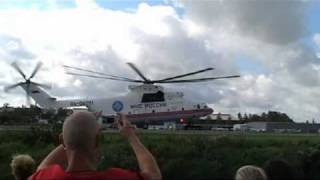 Russischer Riesenhubschrauber Mi26 startet in Eggenfelden zum Heimflug nach Russland [upl. by Merrie]