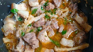 Pork boil recipe  Pork boil with fermented bamboo shoots  Simple and easy Pork boil recipe [upl. by Streeter420]