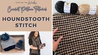 How to Crochet the Houndstooth Stitch [upl. by Lozano642]