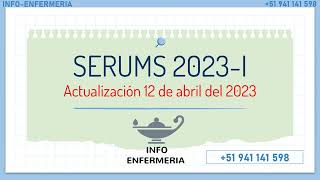 SERUMS 2023I  Instructivo 12 de abril del 2023 [upl. by Johm]