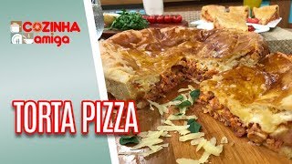 Aprenda a fazer uma TORTA PIZZA  Gabriel Barone  Cozinha Amiga 231118 [upl. by Elleirda]