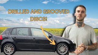 MY CAR GETS BIG BREAK DISCS  MK5 GOLF GTD [upl. by Telford]