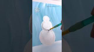 clip How to paint a snowman 🎨⛄easypainting BeginnerFriendly snowman howto acrylicpainting [upl. by Curren35]