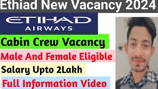 Ethiad Airways Vacancy 🛫 Cabin Crew HiringAirlines Airport JobsAviationwithsubhrakhi job [upl. by Enilrek]