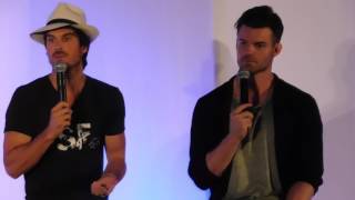 Ian Somerhalder amp Daniel Gillies asked to ask the fans a question in QampA [upl. by Arimas]