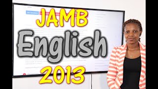 JAMB CBT English 2013 Past Questions 1  17 [upl. by Ellersick75]