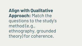 How to Write Research Questions for Qualitative Research [upl. by Saidnac7]