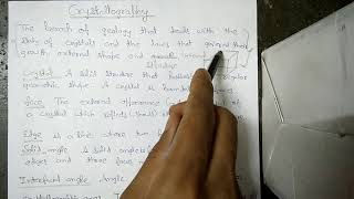 CRYSTALLOGRAPHY ENGLISH WITH NOTES [upl. by Dawn475]