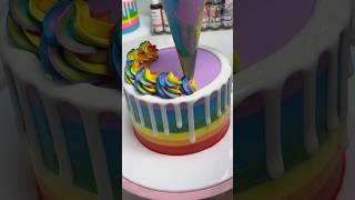 Full tutorial on making rainbow cake [upl. by Galvin]