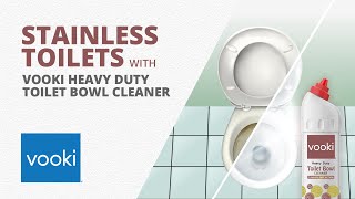 Stainless Toilets with vooki Heavy Duty Toilet Bowl Cleaner [upl. by Giesser249]