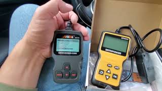 OBD2 SCANNER COMPARISONS ANCEL AD310 VS MOTOPOWER MP69033 [upl. by Maletta689]