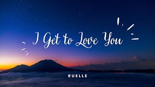 I Get to Love You by Ruelle Original Key Karaoke Version [upl. by Atiuqihs]