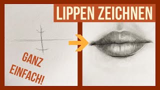 LIPPEN ZEICHNEN  FÜR ANFÄNGER [upl. by Philipp266]