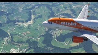 MSFS  easyJet A319 into Innsbruck  Fenix A319  POSCON [upl. by Anytsirk647]