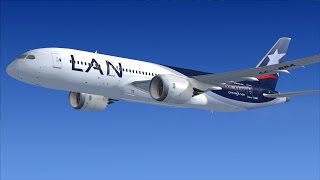 Santiago de Chile SCEL  Ezeiza SAEZ  Boeing 787 Lan chile  FSX [upl. by Ambrosio]