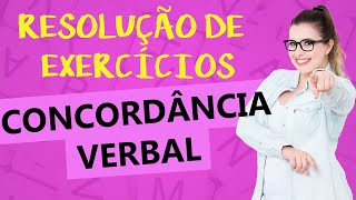 CONCORDÂNCIA VERBAL EXERCÍCIOS RESOLVIDOS  Profa Pamba [upl. by Euell]