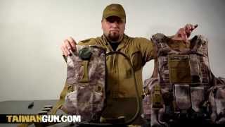 Airsoft Manuals  How to assemble a hydration pack to the tactical vest [upl. by Airetas]