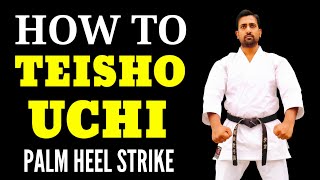 HOW TO TEISHO UCHI  PALM HEEL STRIKE  SHOTOKAN KARATE  teishouchi karate karatetraining [upl. by Etnaid111]