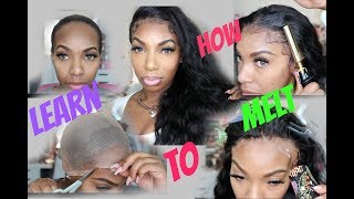 Melt that Lace Flawless Stocking Cap Method Install  Lace Glue wBaby Hairs KennySweets [upl. by Tija]