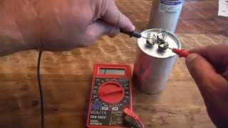 How to test a Dual Run Capacitor from Air Conditioner with a Multimeter [upl. by Shana682]