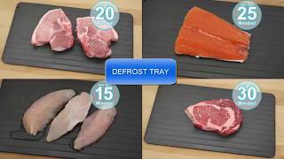 Fast Defrost Tray As Seen On TV Commercials Thawing Meat Steak Fish Salmon Bacon Turkey [upl. by Silloc]