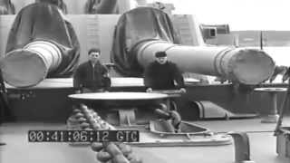 Admiral Stark etc USS South Dakota BB57 Scapa Flow 081943 full [upl. by Sarajane318]