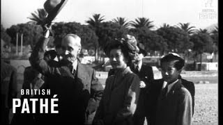 ExEmperor Bao Dai Of IndoChina Leaves Nice AKA ExEmperor Of IndoChina In France 1949 [upl. by Enomahs407]