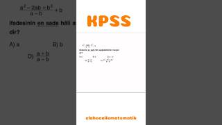 KPSS MATEMATİK SORU ÇÖZÜMÜ kpss matematik [upl. by Oirramed]