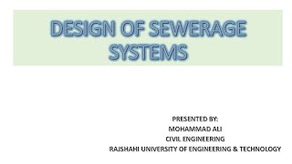 Combined sewerage design [upl. by Ihab689]