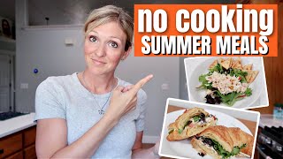 REFRESHING NO COOKING SUMMER MEALS  WHATS FOR DINNER WITH FRUGAL FIT MOM [upl. by Refennej]