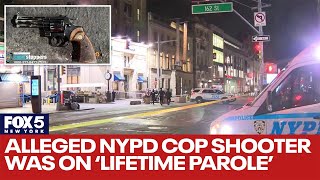 Alleged NYPD cop shooter was on ‘lifetime parole’ [upl. by Hakim]