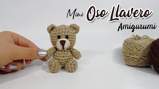 MINI OSO TEJIDO A CROCHET  Llavero amigurumi TUTORIAL PASO A PASO [upl. by Agueda428]