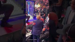 Trump celebrates election victory by attending UFC fight at MSG [upl. by Feodor47]